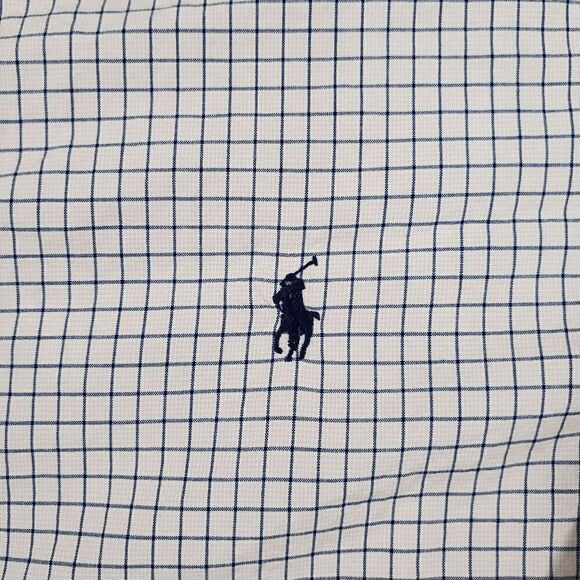 Ralph Lauren Shirt Mens 17.5 Pink Check Dress Classic Fit Collared Button Down - Picture 5 of 8